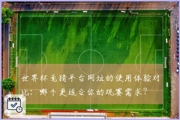 世界杯竞猜平台网址的使用体验对比:哪个更适合你的观赛需求?